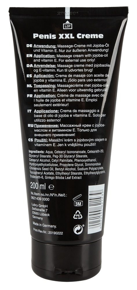 Penis XXL krém na zvětšení penisu 200 ml (obrázek 4)