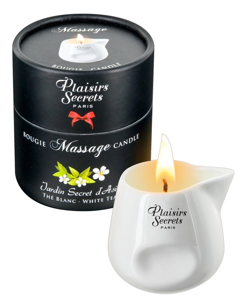 E-shop Masážní svíčka Plaisirs Secrets Candle White Tea (80 ml)