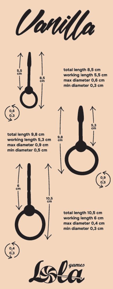 Sada uretrálních masážních sond Vanilla Spin