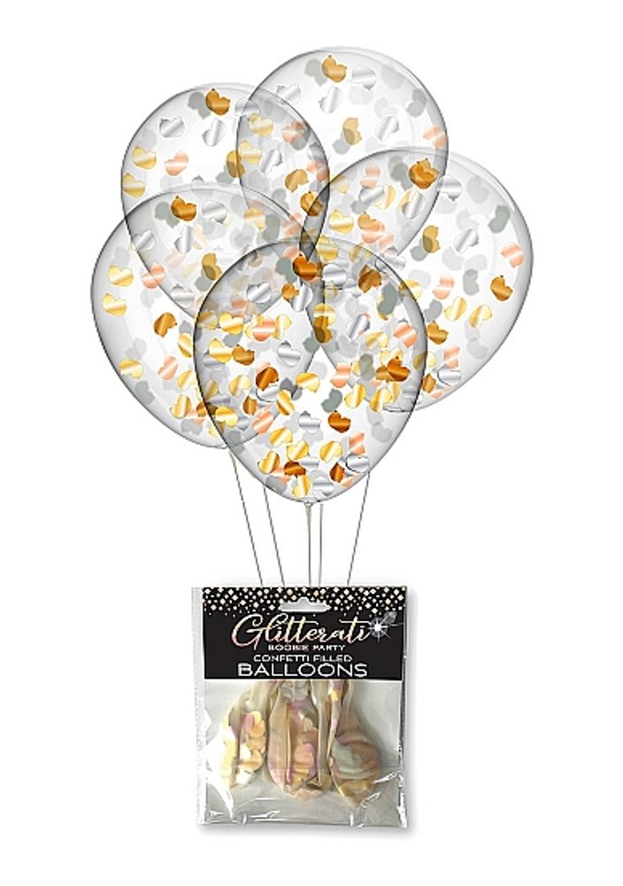 Levně Little Genie Productions Glitterati Boobie Confetti Balloons