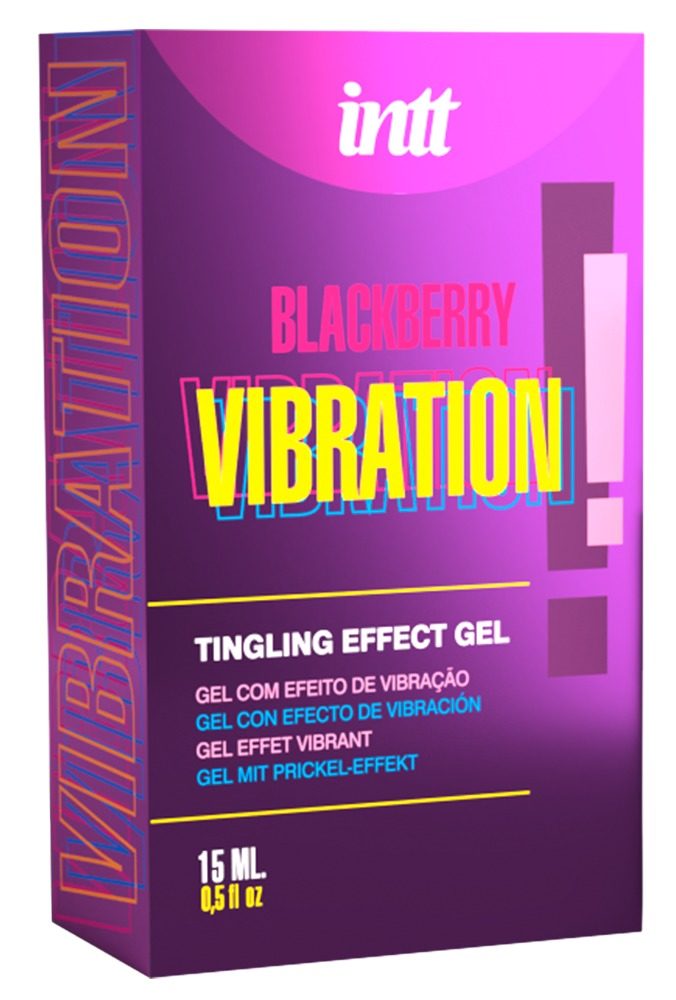 intt Vibration! Blackberry Tingling Effect Gel 15 ml (obrázek 3)