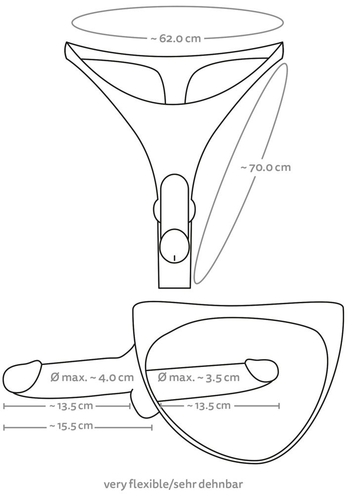 You2Toys Ultra Realistic Double Penis Thong realistický dvojitý strap on (obrázek 6)