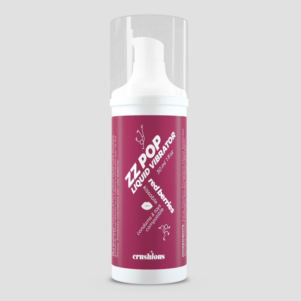 Crushious Zz Pop Liquid Vibrator Red Berries Aroma 30ml (obrázek 3)