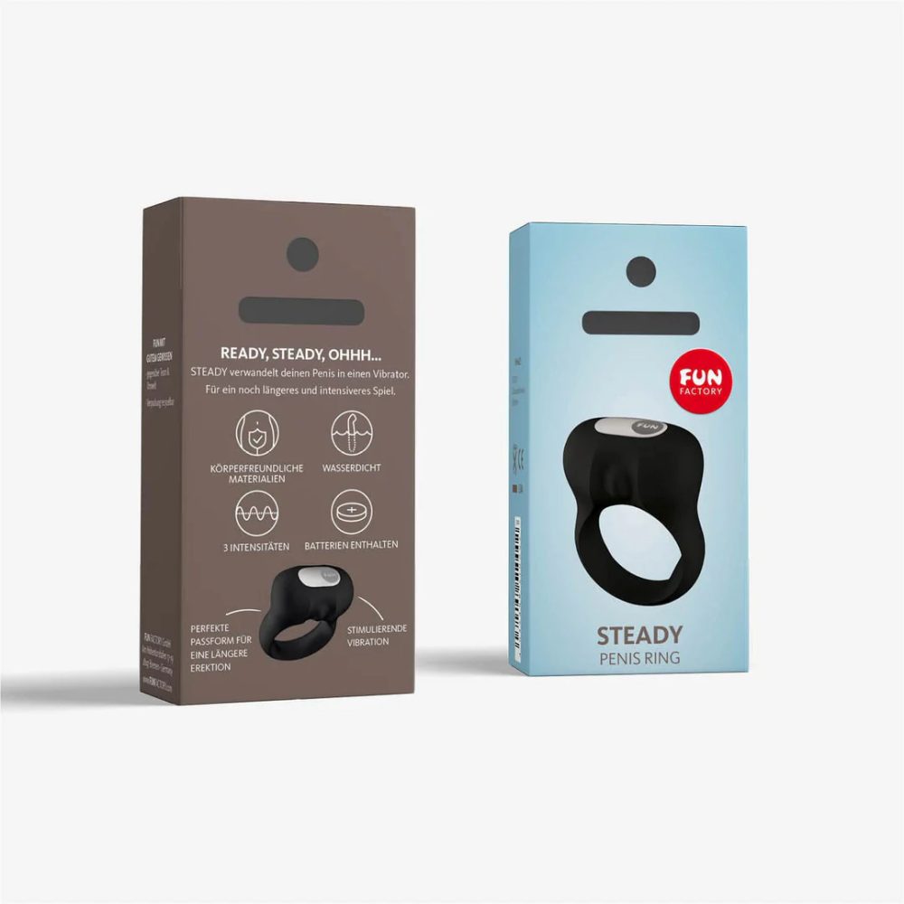 Fun Factory Steady Vibrating Cock Ring Black (obrázek 4)