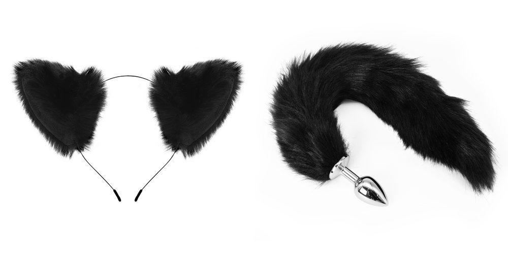 SinsFactory Furry Bad Kitty Set Ears & Butt Plug M (obrázek 4)