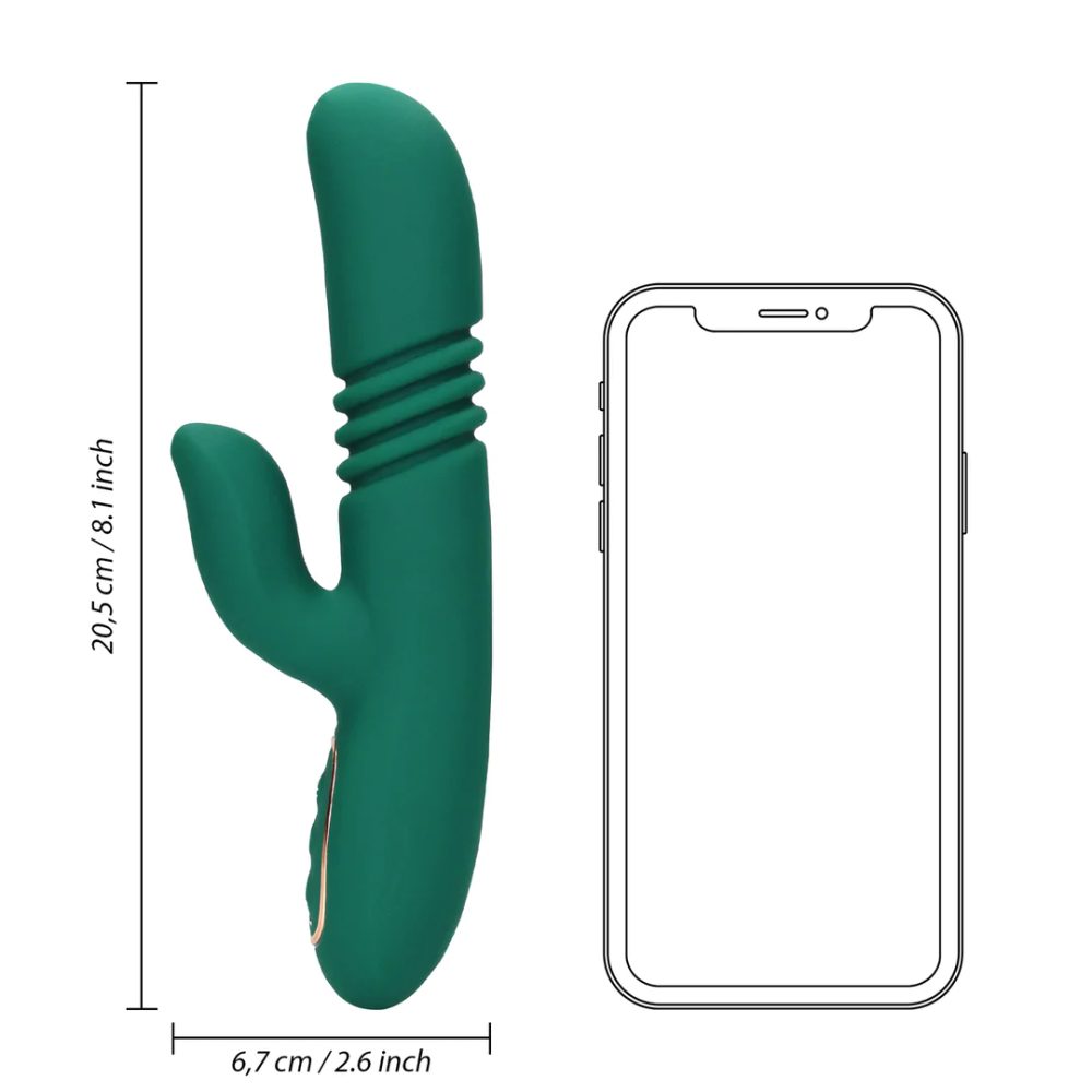 Loveline Thrusting and Warming Rabbit Vibrator - Ancient Sea (obrázek 4)