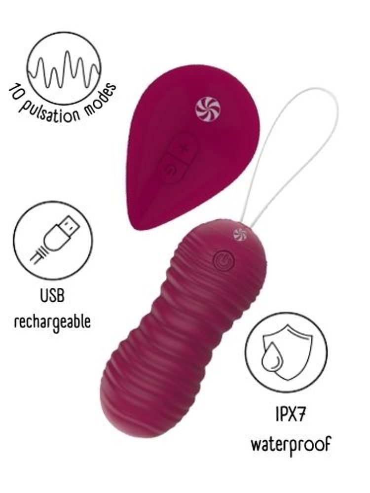 Lola Games Vaginálne vibračné guličky s diaľkovým ovládaním Take it Easy Era Wine Red
