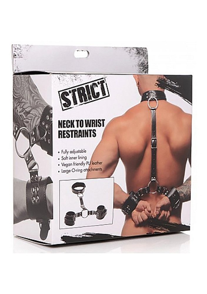 Strict Collar with Cuffs Restraint Set Black (obrázek 3)