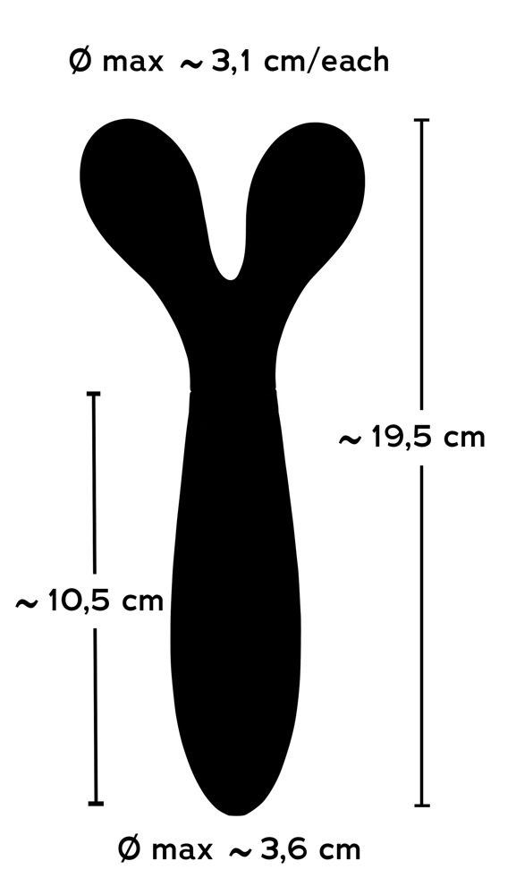 Coup!es Choice 3 Motors Vibrator Black (obrázek 3)