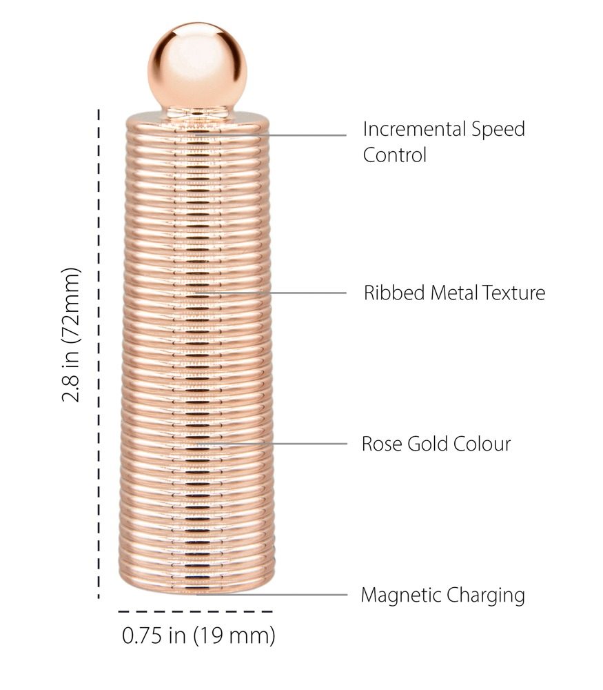 Pillow Talk Secrets Choices 6 Piece Mini Massager Set Navy Blue Rose Gold (obrázek 13)