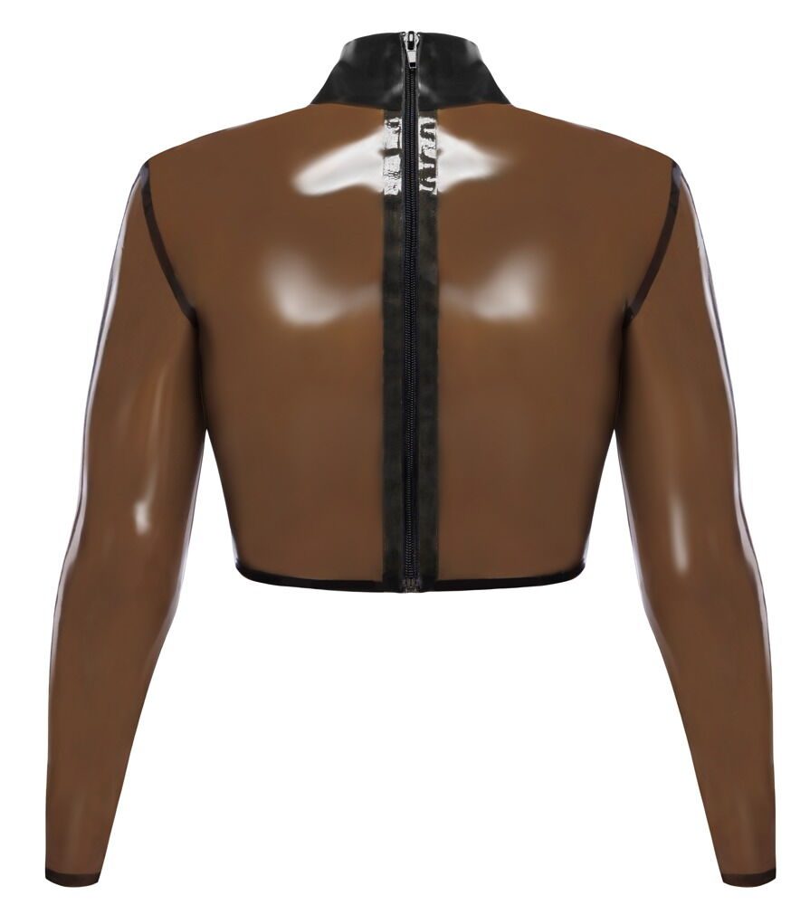 Latexový transparentní crop-top – L
