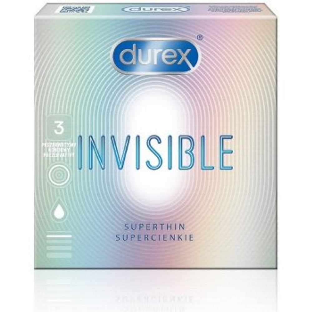 Levně Durex Invisible Extra Thin Extra Sensitive 3ks