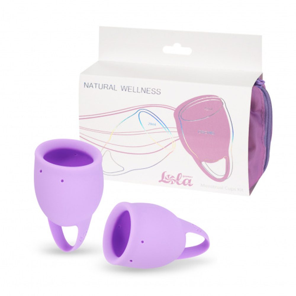 Lola Games Sada menstruačních kalíšků Natural Wellness Levandulová Orchidea 2 ks (obrázek 3)