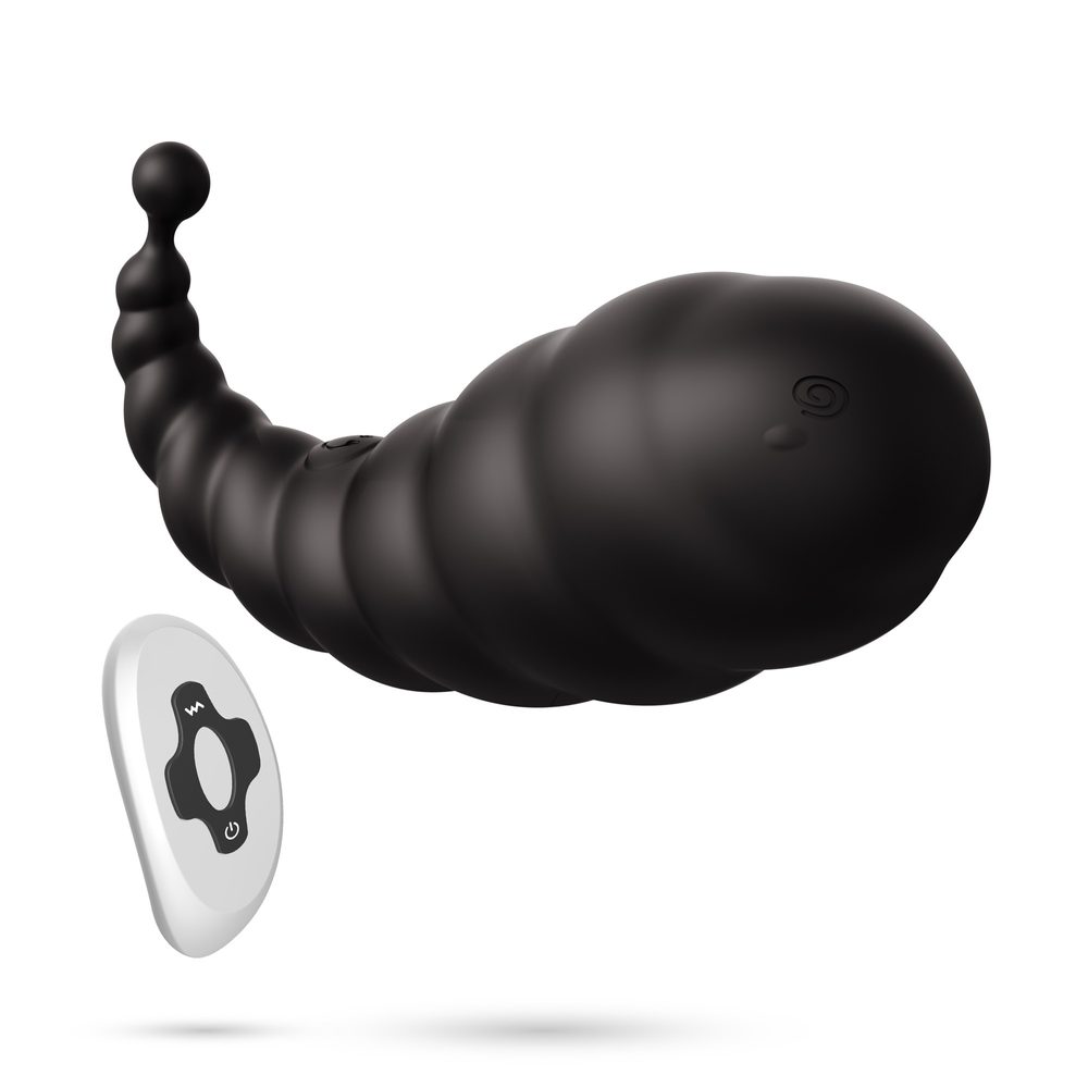 Crushious cocoon rechargeable vibrating egg with wireless remote control black