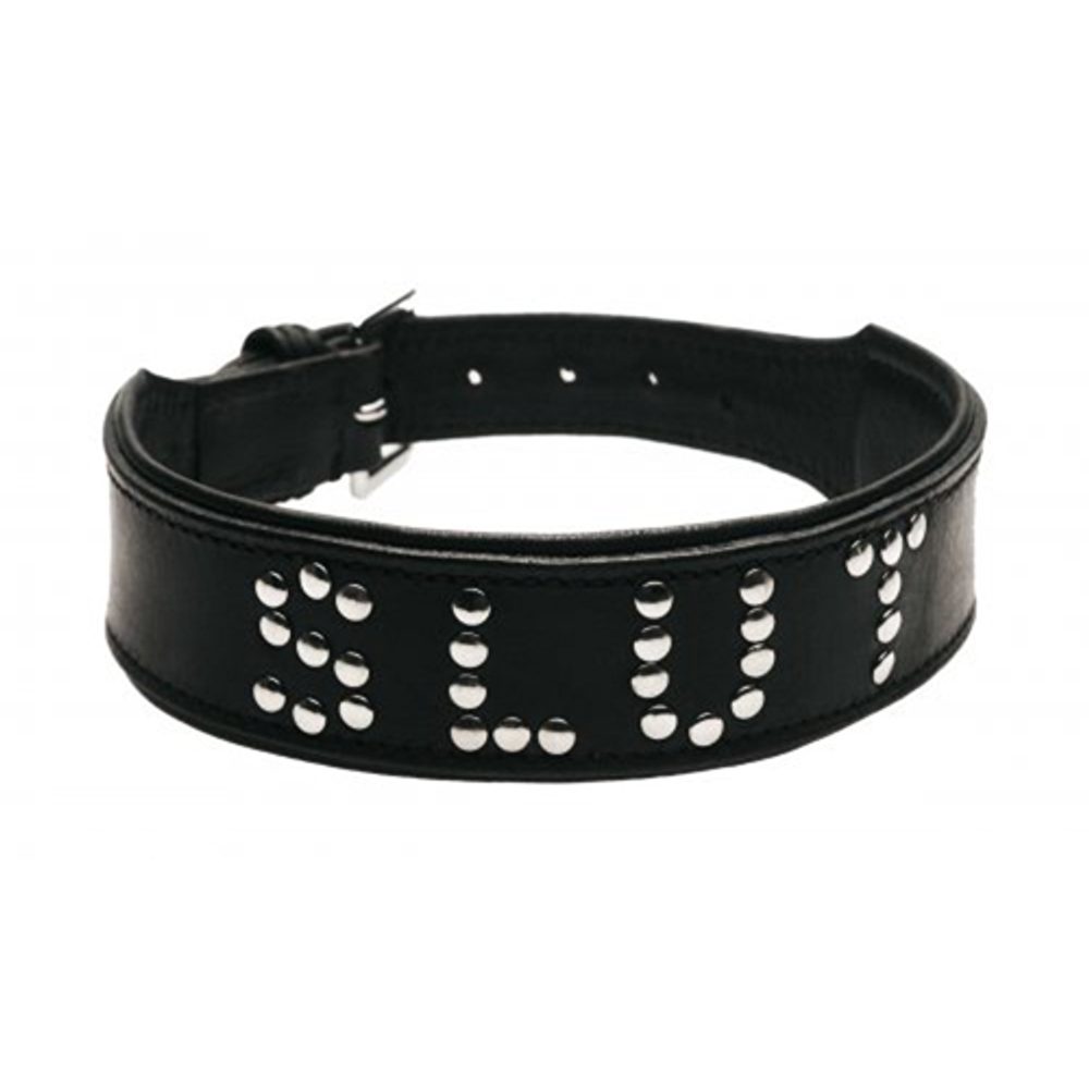 E-shop Studded Leather Slut Collar