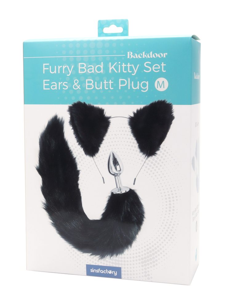 SinsFactory Furry Bad Kitty Set Ears & Butt Plug M (obrázek 9)