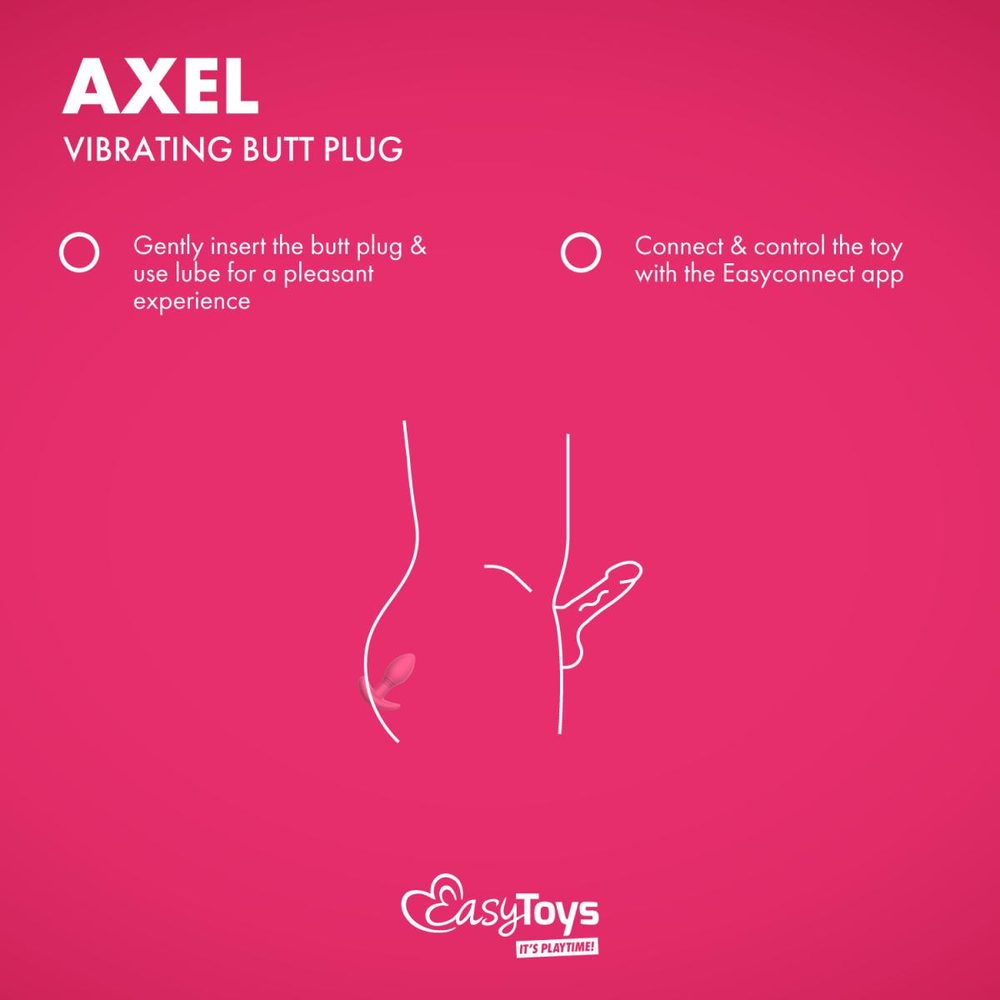 EasyConnect Vibrating Butt Plug Axel App-Controlled Pink