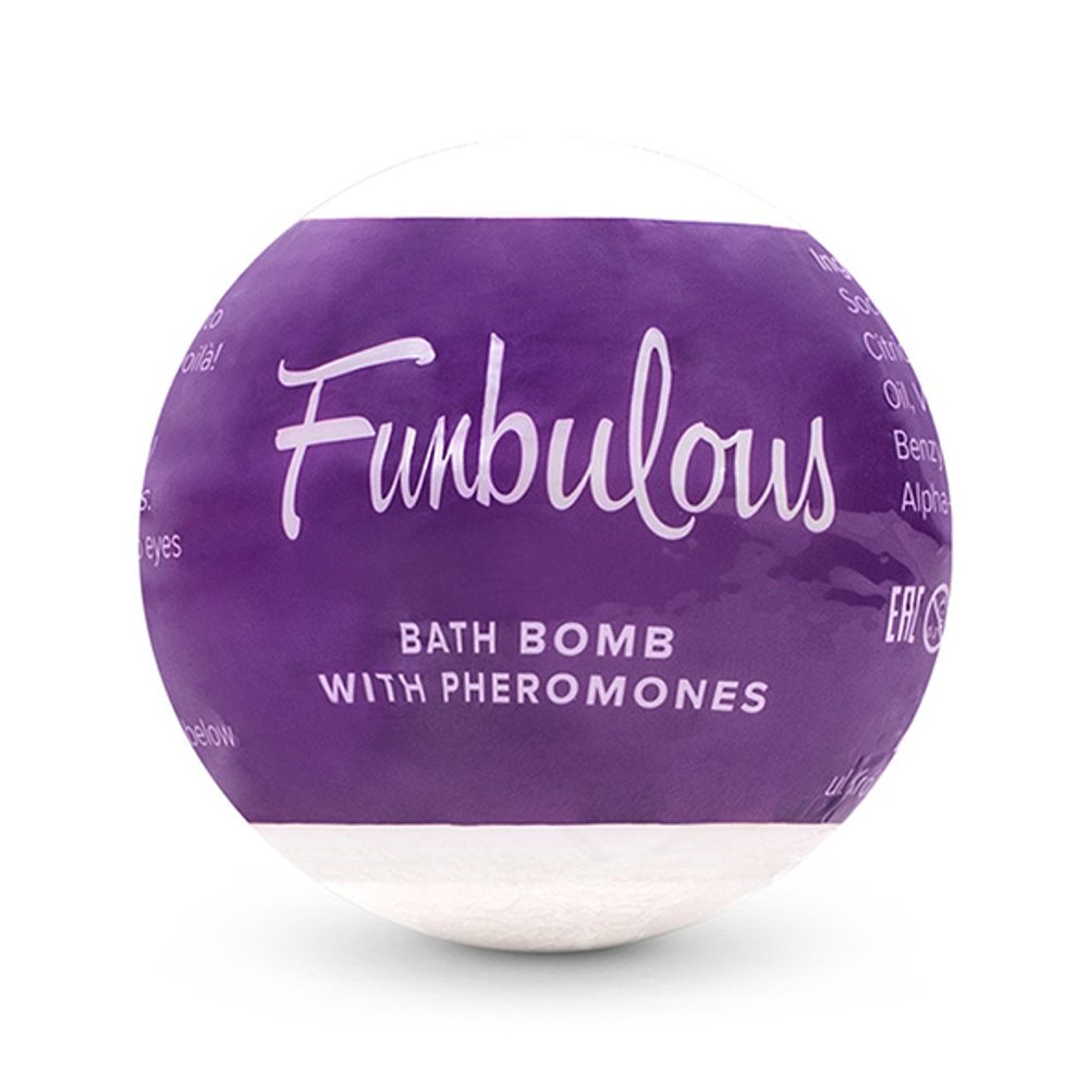 Levně Obsessive Funbulous BATH BOMB WITH PHEROMONES 100 g - fialová - 100g