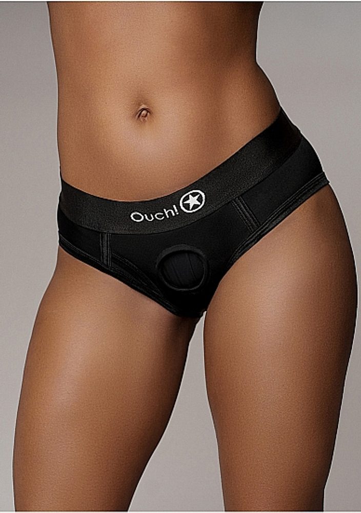 E-shop Ouch! Vibrating Strap-on High-cut Brief M/L