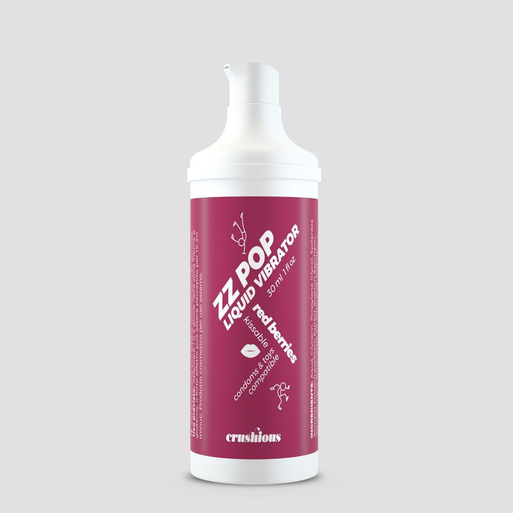 Crushious Zz Pop Liquid Vibrator Red Berries Aroma 30ml (obrázek 4)