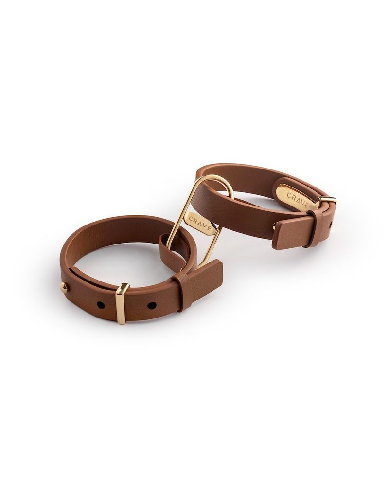 Crave • ICON Cuffs – Tan & 24kt Gold Plated