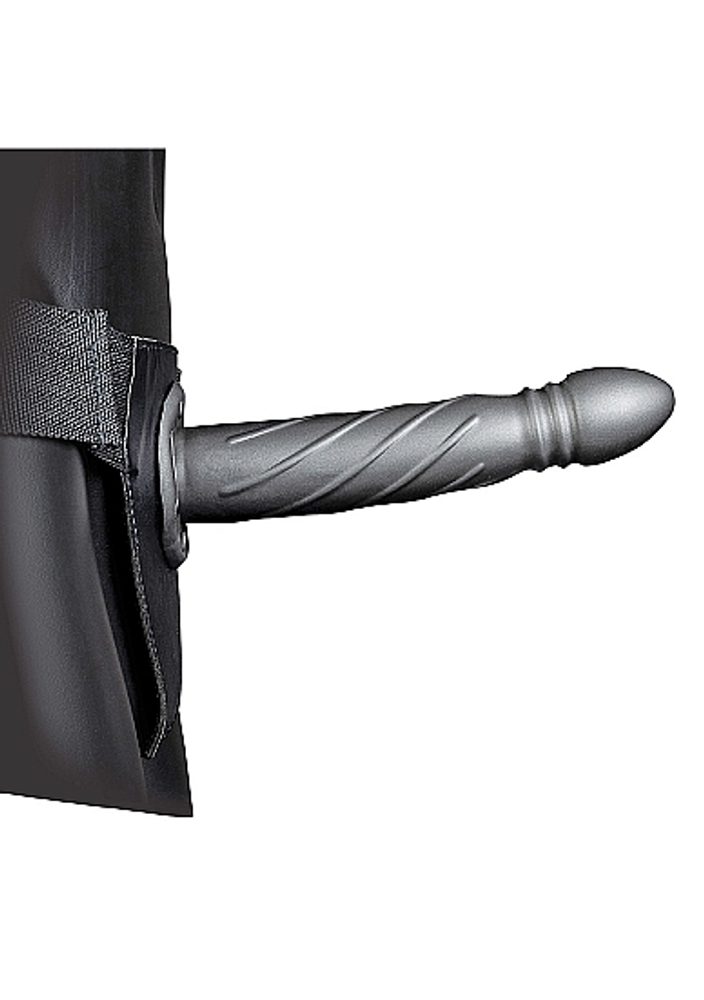 Ouch! Twisted Hollow Strap-on 8" 20cm Gunmetal