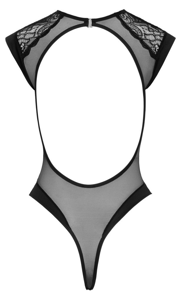 Cottelli Seductively Transparent Body 2645025 Black - L/XL (obrázek 5)