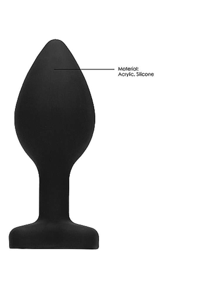 Ouch! Regular Diamond Butt Plug Black (obrázek 11)
