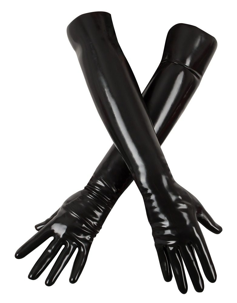 Levně LateX Chlorinated Latex Gloves Black - L