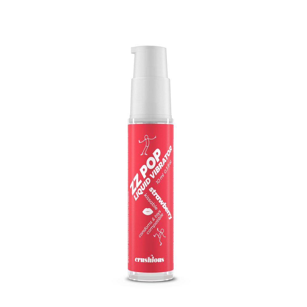 Crushious Zz Pop Liquid Vibrator Strawberry Aroma 10ml (obrázek 4)