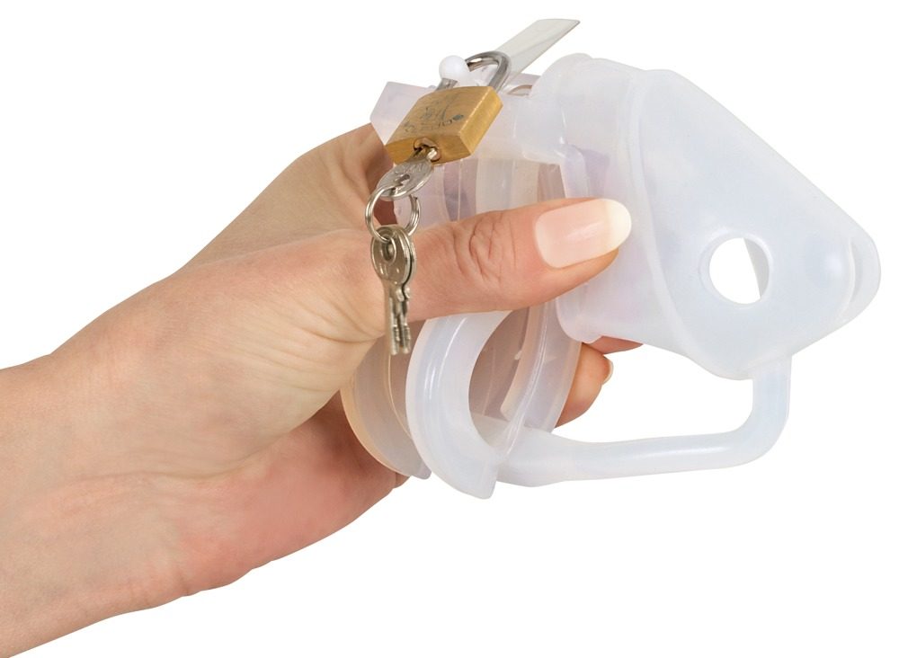 Pánský silikonový pás cudnosti Cock Cage Set (obrázek 5)