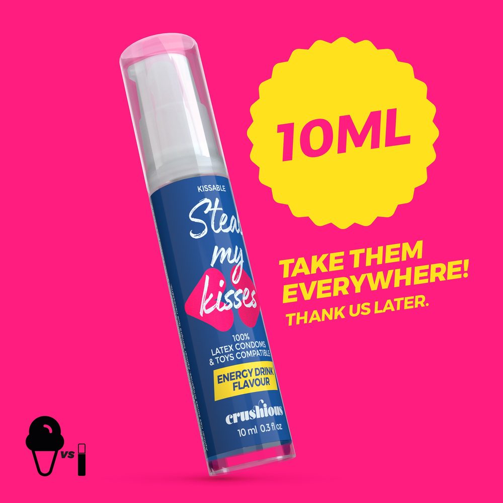 Crushious Steal My Kisses Energy Drink Flavour Lubricant Gel 10ml (obrázek 3)