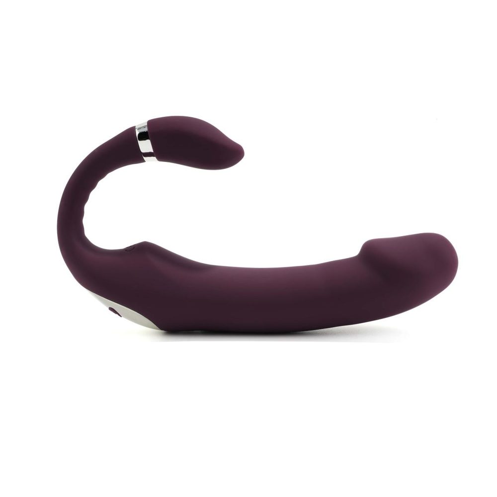 Levně Tracy's Dog C Shape Double-Ended Dildo Vibrator Purple