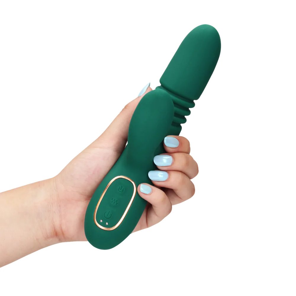 Loveline Thrusting and Warming Rabbit Vibrator - Ancient Sea (obrázek 5)