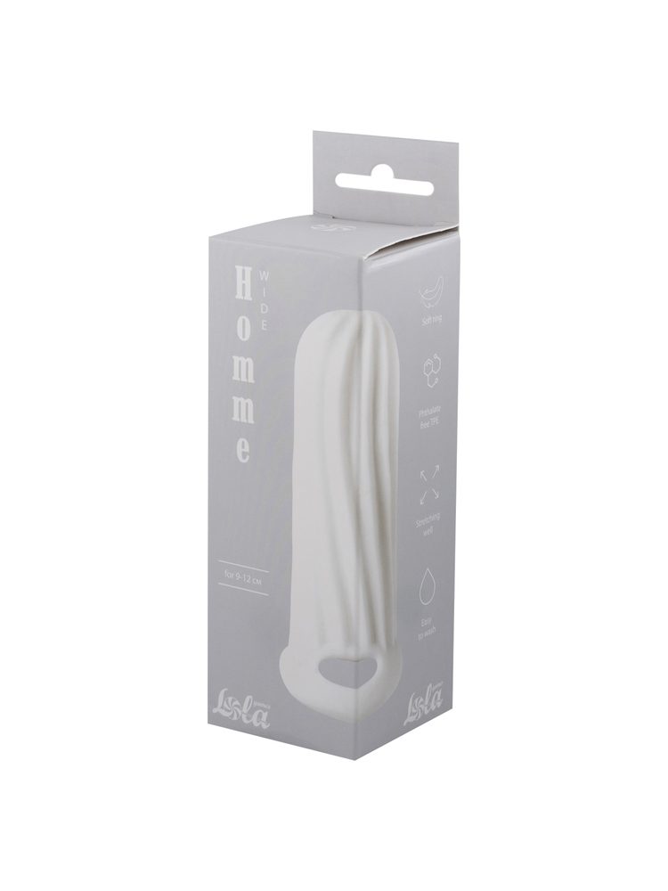 Lola Games Homme Wide White 9-12 cm návlek pro zvětšení penisu (obrázek 3)