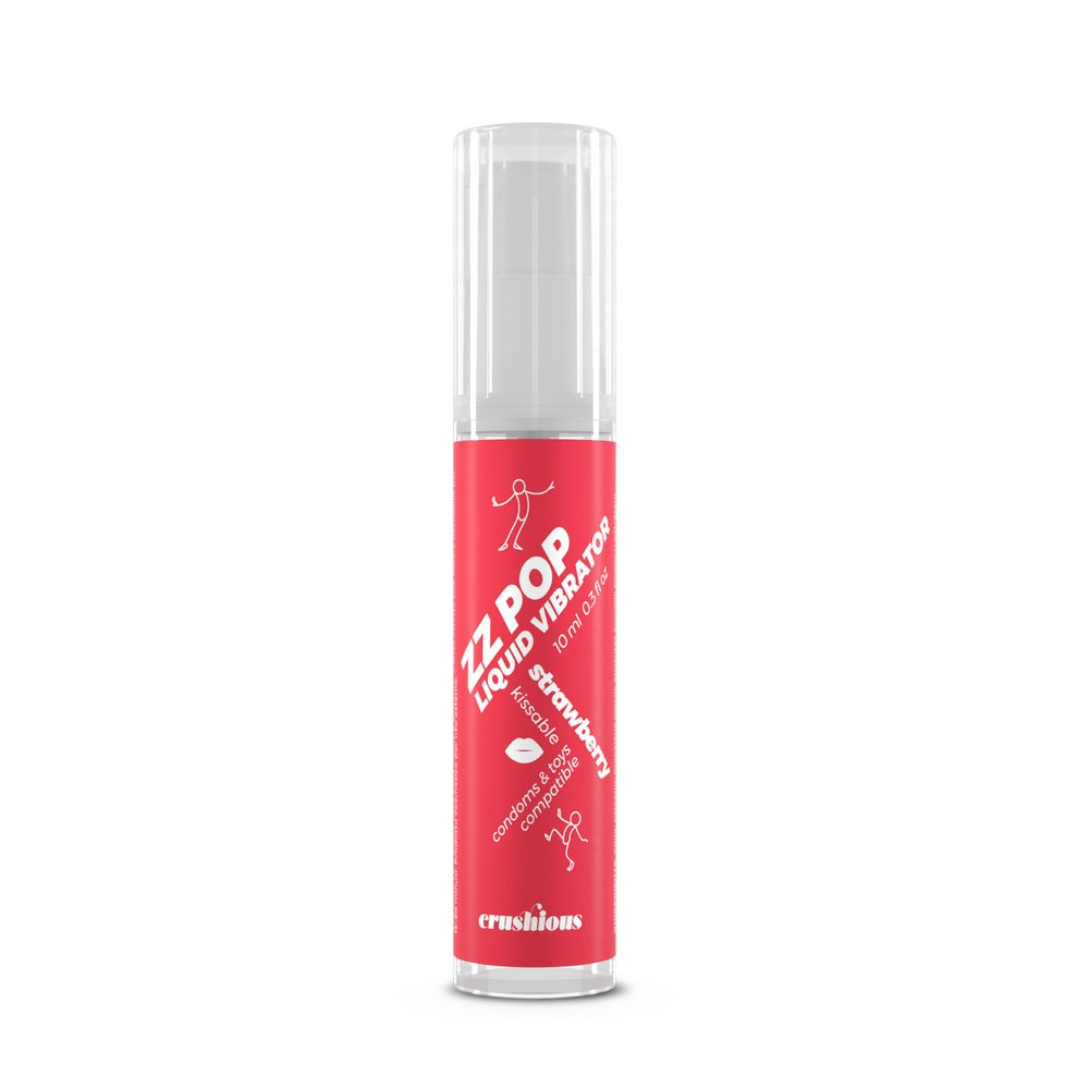 Crushious Zz Pop Liquid Vibrator Strawberry Aroma 10ml (obrázek 3)