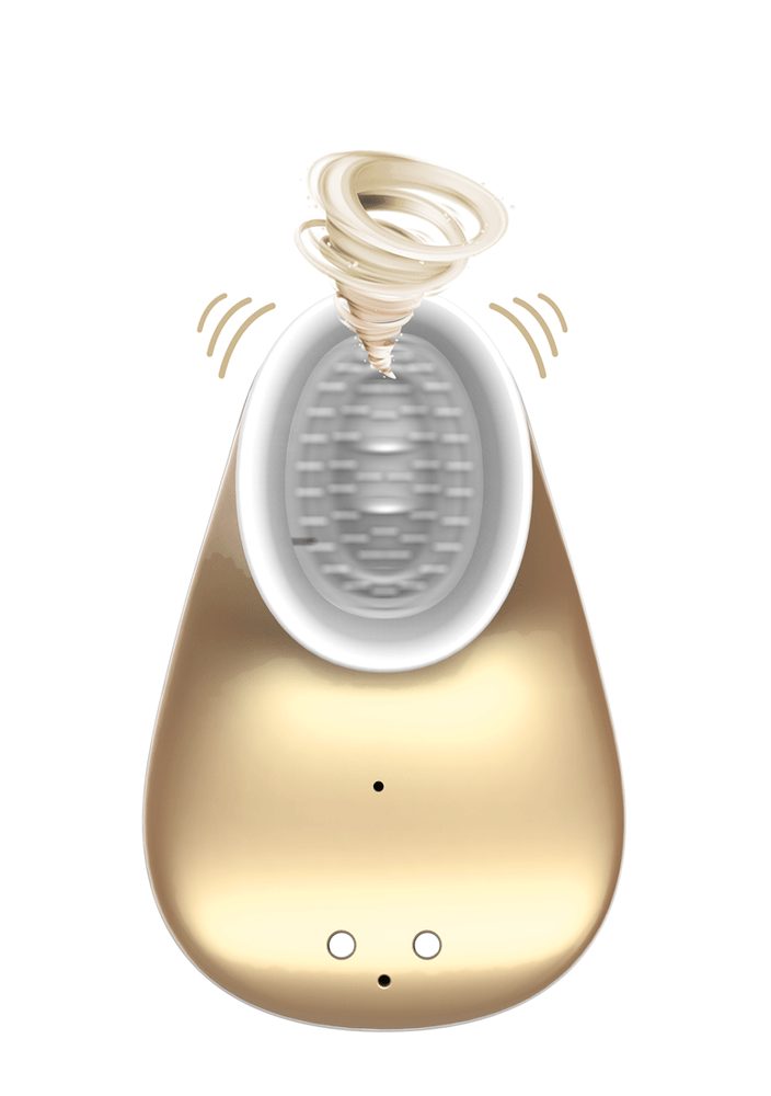 Shots Innovation Twitch Hands-Free Suction & Vibration Toy Gold