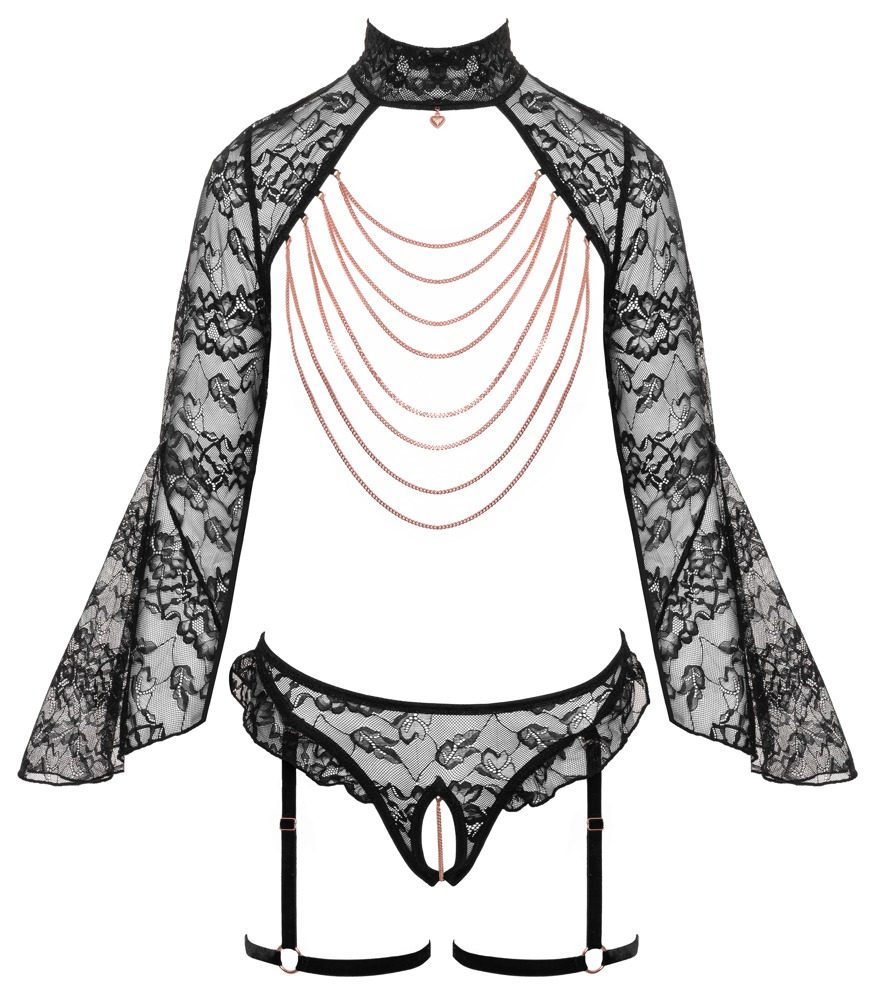 Abierta Fina Bolero Top Delicate Lace Set 2251493 - L (obrázek 3)