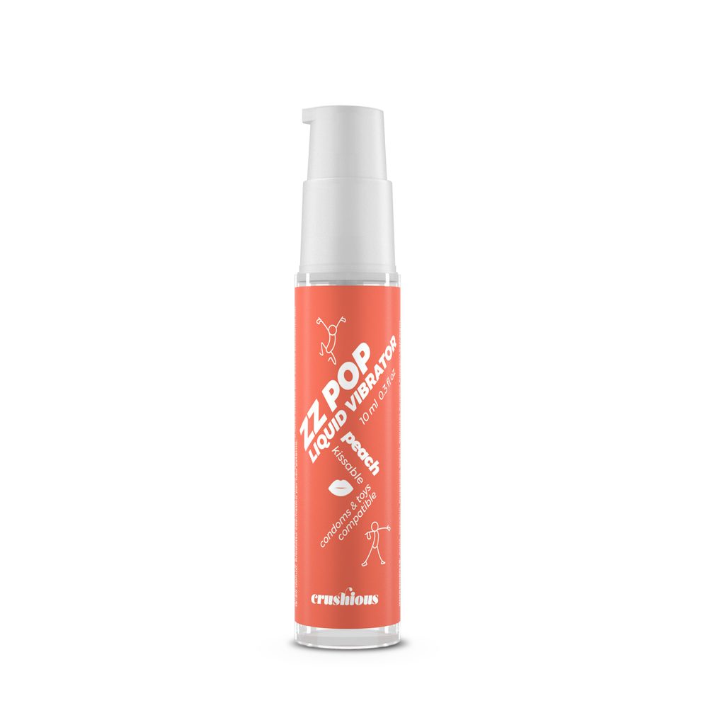 Crushious Zz Pop Liquid Vibrator Peach Aroma 10ml (obrázek 4)