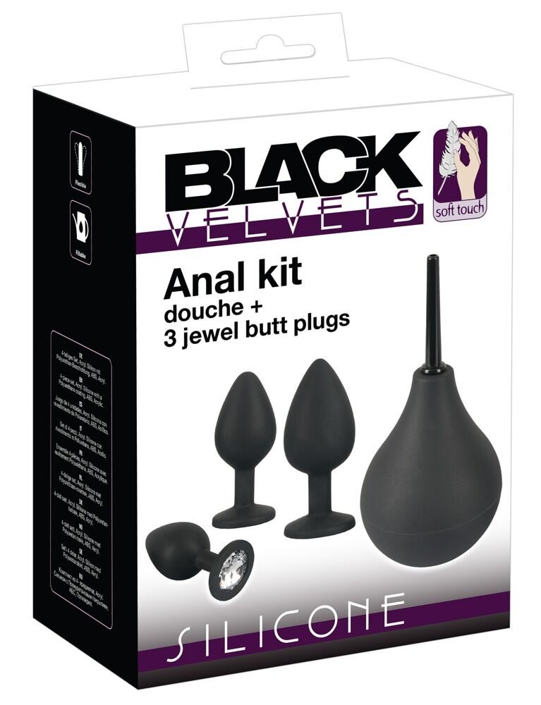 Black Velvets Anal Kit Silicone Douche