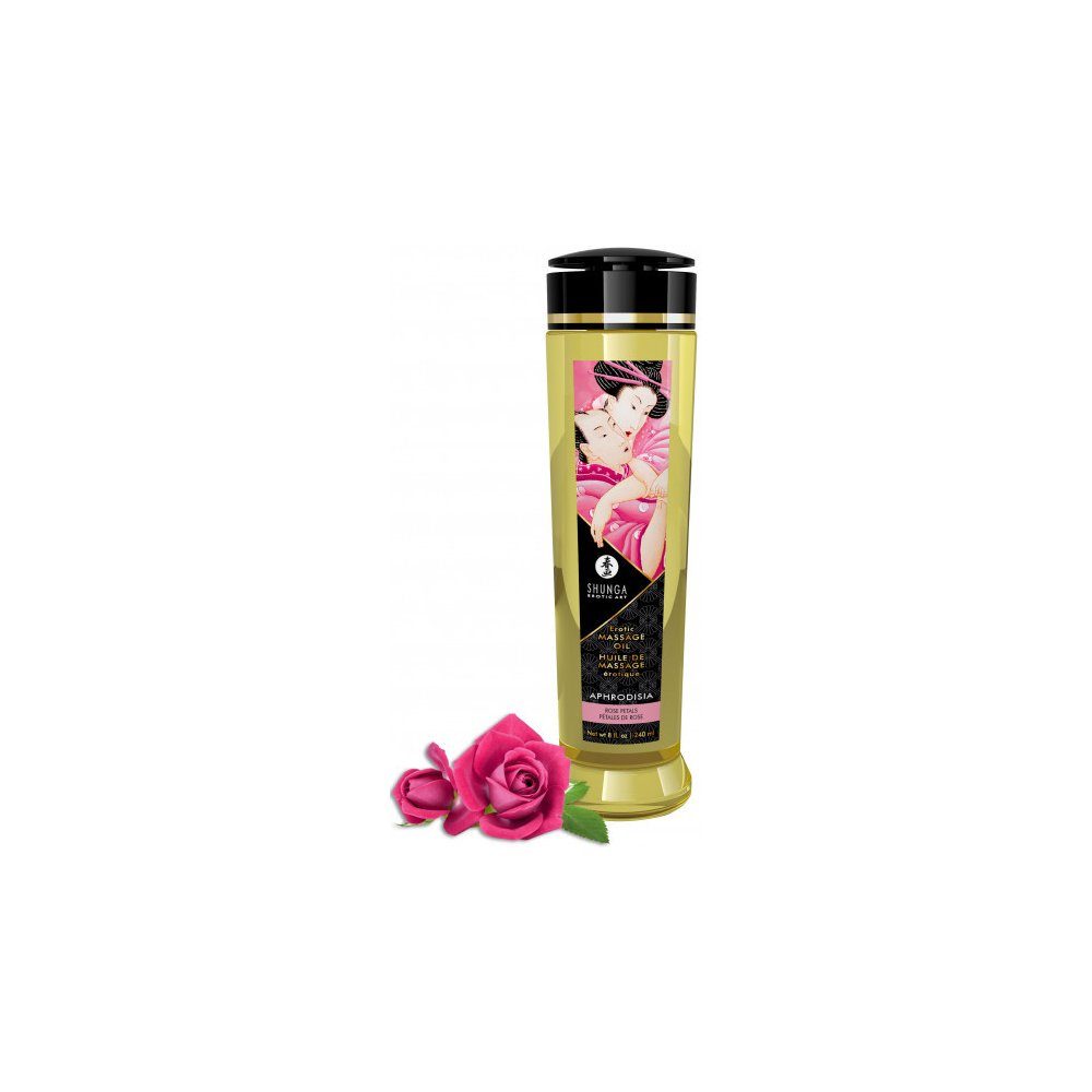 Levně Shunga Aphrodisia Masážní olej růže 250ml