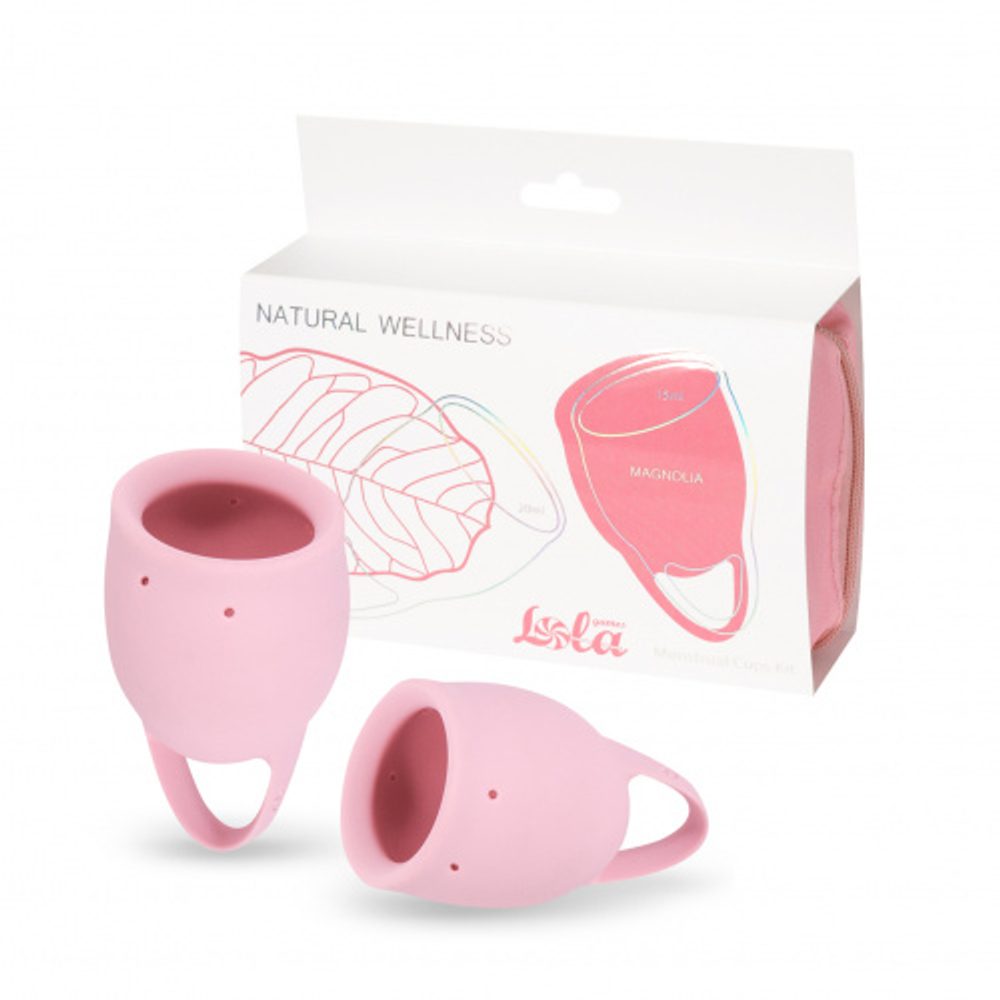 Lola Games Sada menstruačních kalíšků Natural Wellness Růžová Magnólie 2 ks (obrázek 3)