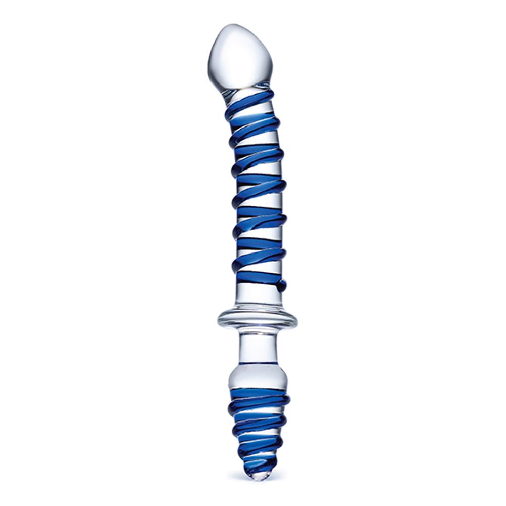 Levně Gläs Mr. Swirly Double Ended Glass Dildo & Butt Plug