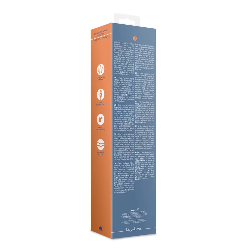 Loveline Powerful Wand Vibrator with Still Handle - Blue Nova (obrázek 8)
