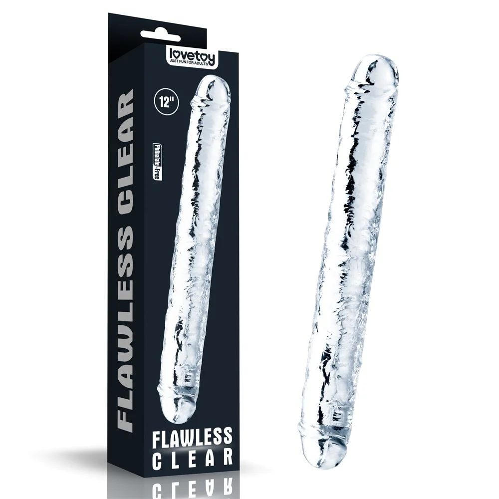 LoveToy Flawless Clear Double Dildo 12