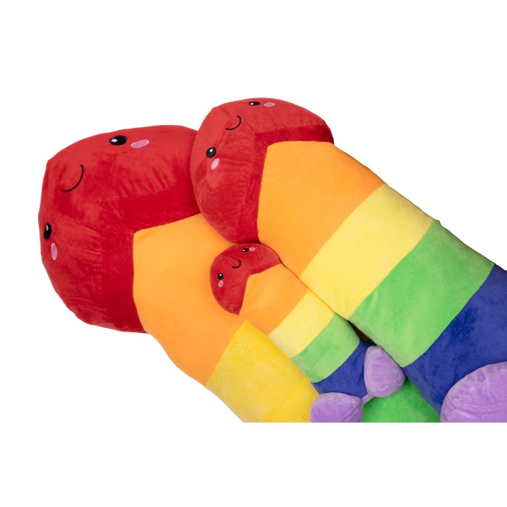 Shots SLine Penis Plushie Rainbow 30 cm (obrázek 5)
