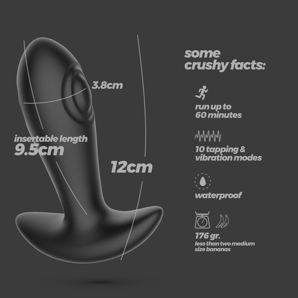 Crushious Octo tapping anal plug with remote control (obrázek 3)