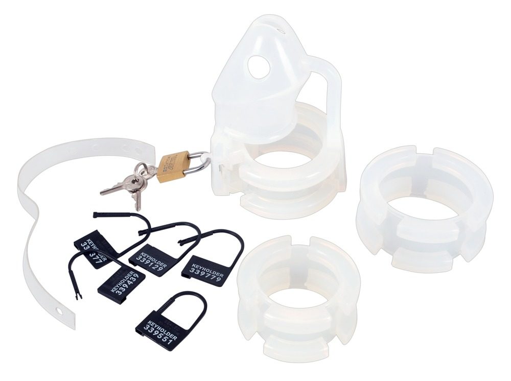 Pánský silikonový pás cudnosti Cock Cage Set (obrázek 7)