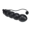 LEVELZ Beaded Inflatable Silicone Anal Plug Black
