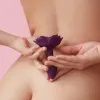 Love To Love Open Rose Butt Plug Size S Purple